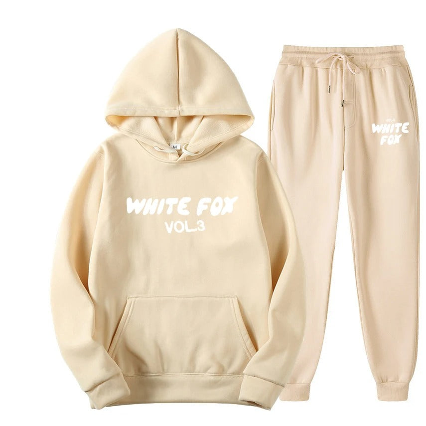 White Fox Womens High Quality Set Tracksuit Hoodies Sweatshirts and Sweatpants Two Piece Sets Fashion