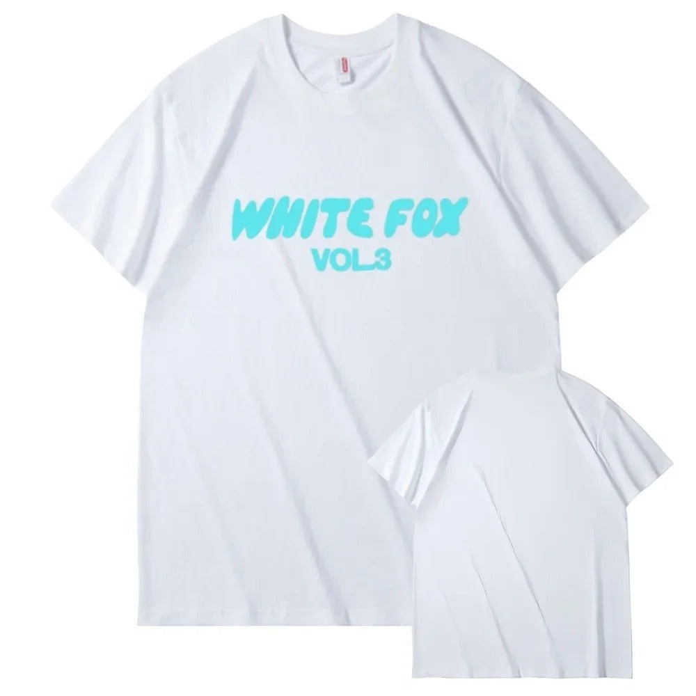 White Fox T Shirt Women Adult Short-sleeved Letter Printing High Quality Cotton T-shirt Women's Fashion Oversized Top T-shirts