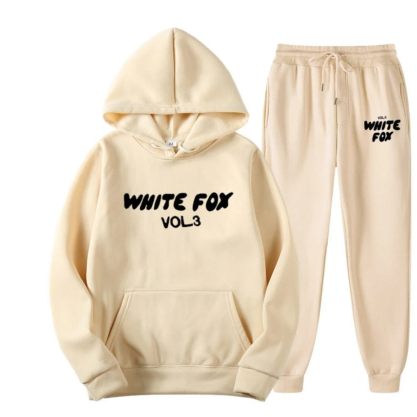 White Fox Womens High Quality Set Tracksuit Hoodies Sweatshirts and Sweatpants Two Piece Sets Fashion