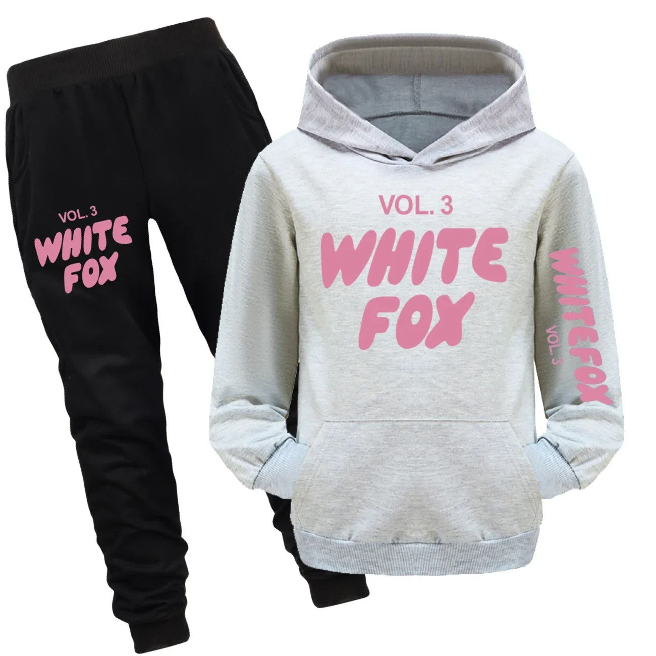 White Fox Spring Fall Kids Clothing Sets Boys Baby Girls Tracksuits Kids Sport Suits vol.3 Long-sleeves Sweatshirt and Pants Set