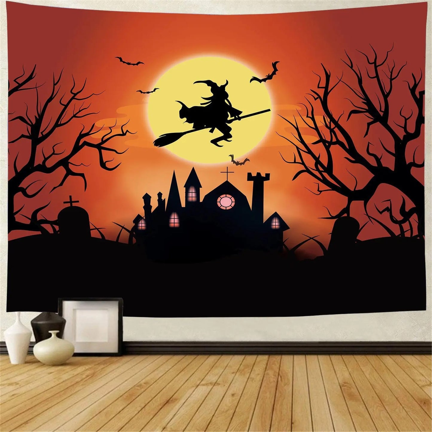 Home Decor Tapestry Ghost Wall Carpet Decoration Devil Bedspread Cushion Halloween Pumpkin Lantern Tapestry 230x180cm tapiz