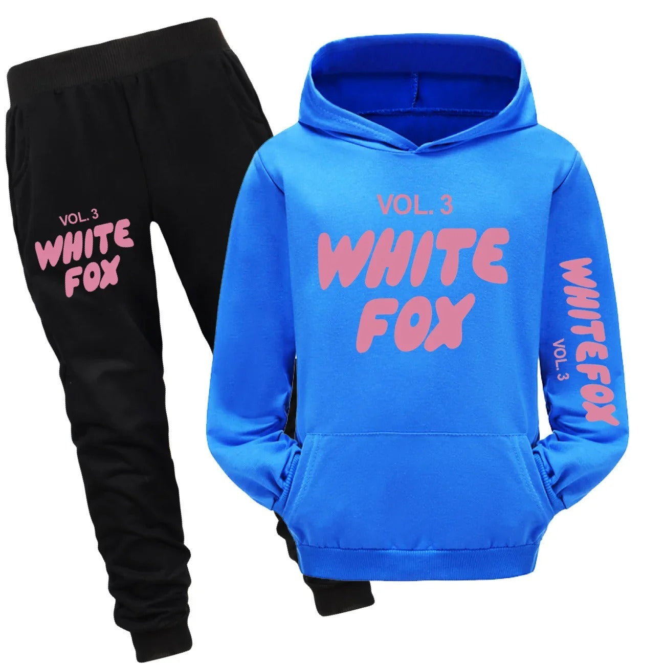 White Fox Spring Fall Kids Clothing Sets Boys Baby Girls Tracksuits Kids Sport Suits vol.3 Long-sleeves Sweatshirt and Pants Set