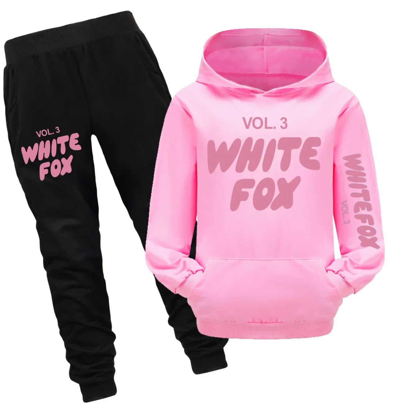 White Fox Spring Fall Kids Clothing Sets Boys Baby Girls Tracksuits Kids Sport Suits vol.3 Long-sleeves Sweatshirt and Pants Set