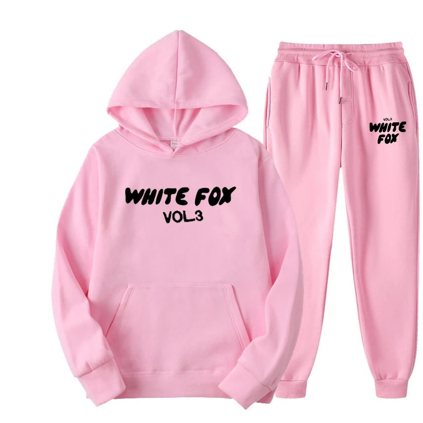 White Fox Womens High Quality Set Tracksuit Hoodies Sweatshirts and Sweatpants Two Piece Sets Fashion