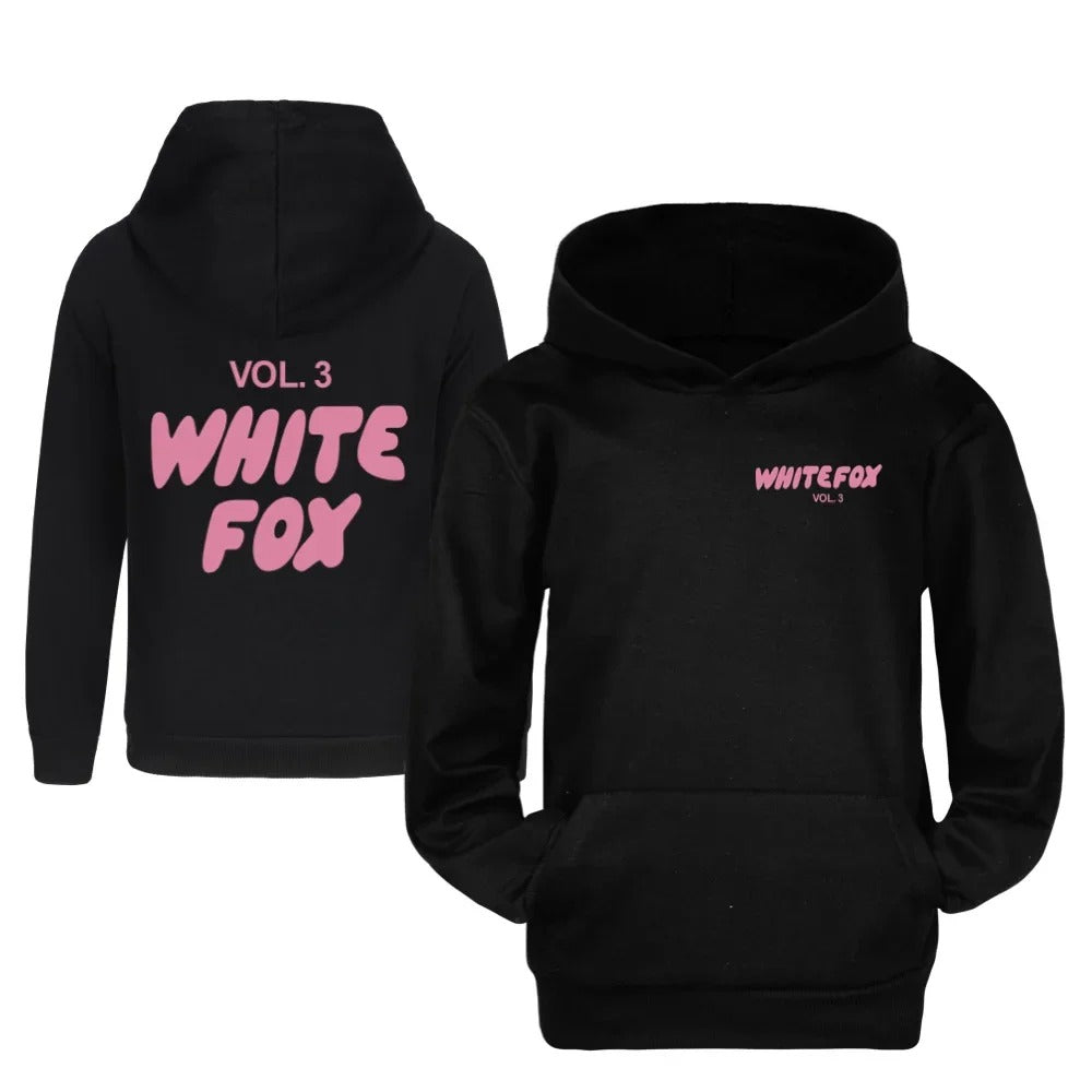 White Fox Kids Spring Autumn Cosplay Hoodies Cartoon Printing vol.3 T-shirt Baby Girls Clothes Boys Casual cotton Tops Sweatshirts 2-15Y