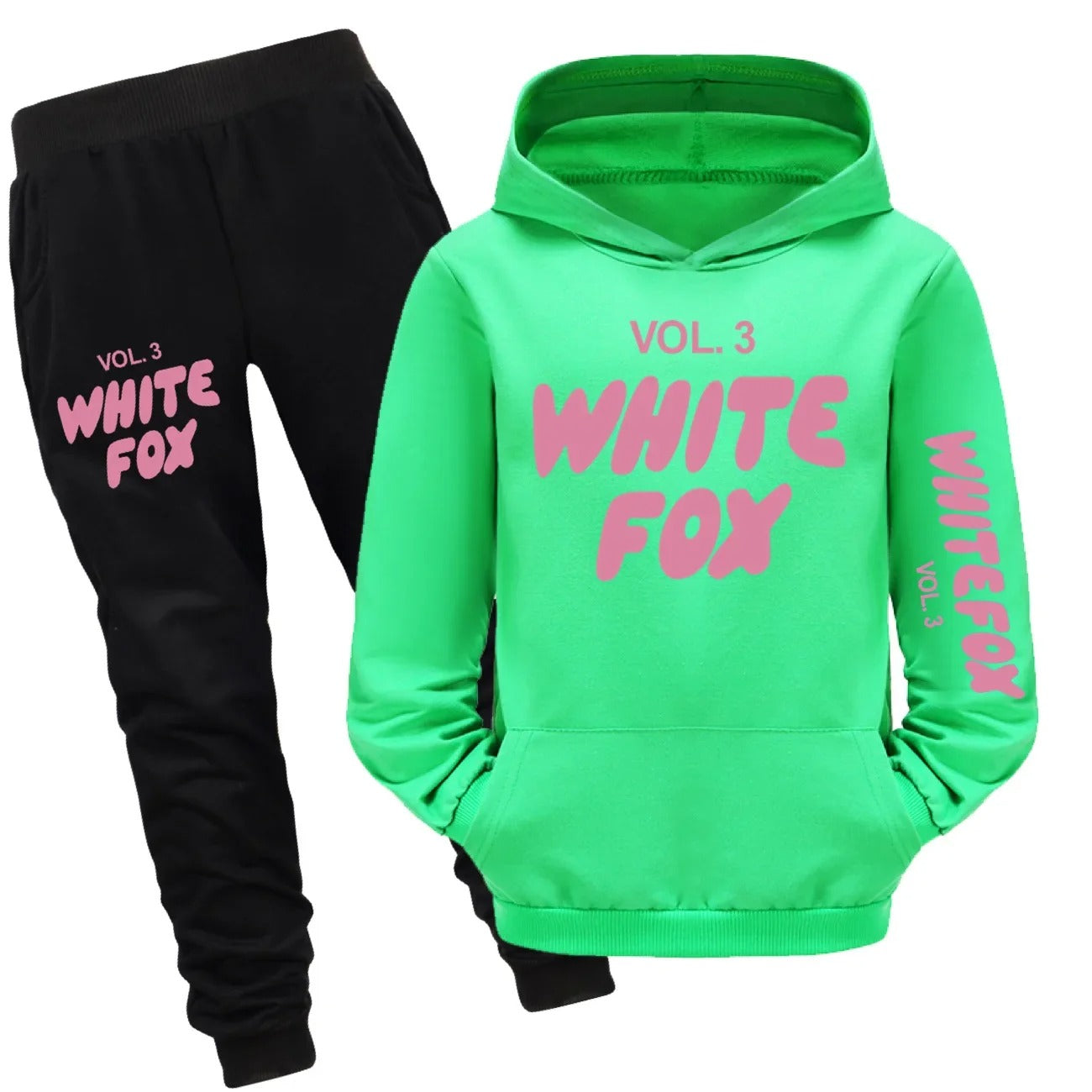 White Fox Spring Fall Kids Clothing Sets Boys Baby Girls Tracksuits Kids Sport Suits vol.3 Long-sleeves Sweatshirt and Pants Set