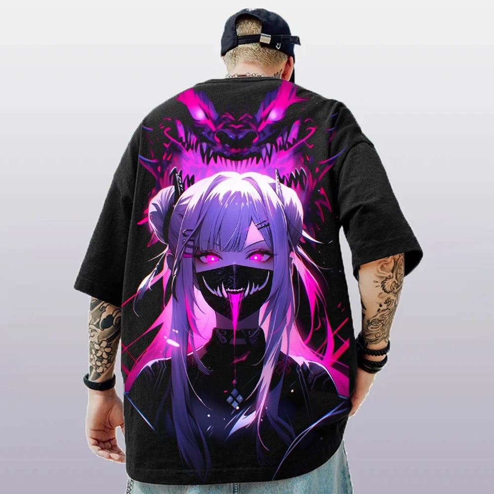 Anime Character 3D Print T-Shirt For Men Summer Casual Men's Street Trend Tops Loose Oversized Short Sleeve 12 options