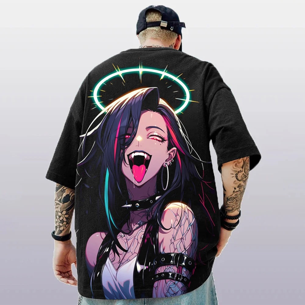 Anime Character 3D Print T-Shirt For Men Summer Casual Men's Street Trend Tops Loose Oversized Short Sleeve 12 options