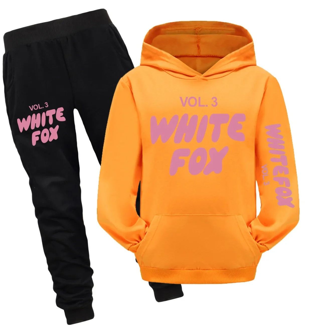 White Fox Spring Fall Kids Clothing Sets Boys Baby Girls Tracksuits Kids Sport Suits vol.3 Long-sleeves Sweatshirt and Pants Set