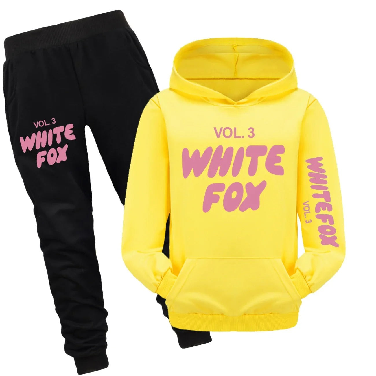 White Fox Spring Fall Kids Clothing Sets Boys Baby Girls Tracksuits Kids Sport Suits vol.3 Long-sleeves Sweatshirt and Pants Set