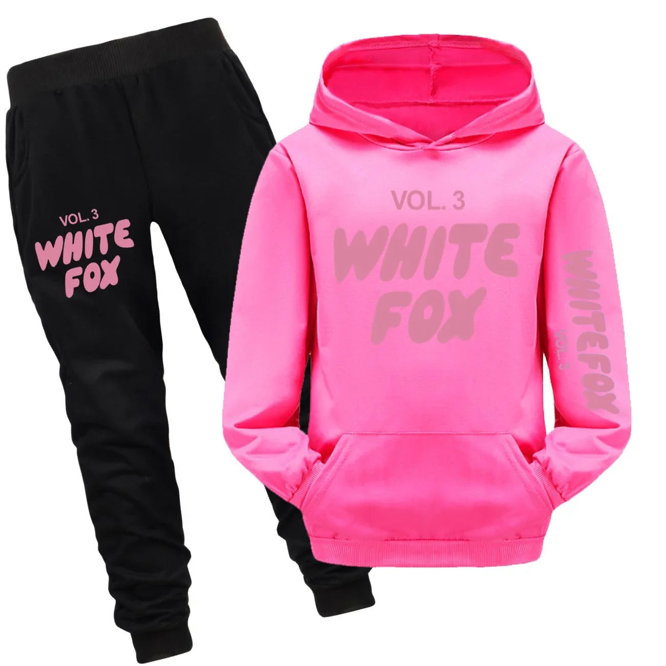 White Fox Spring Fall Kids Clothing Sets Boys Baby Girls Tracksuits Kids Sport Suits vol.3 Long-sleeves Sweatshirt and Pants Set