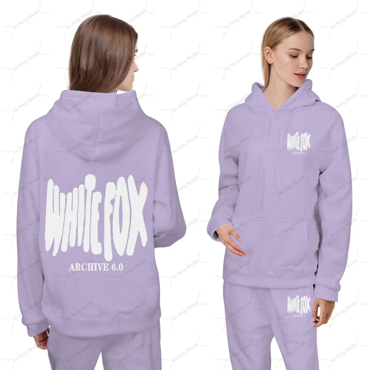 White FOX Season 6 Tracksuit Set Trendy Cross border European and American Womens Hoodie Set Hoodie Womens Sweatshirt