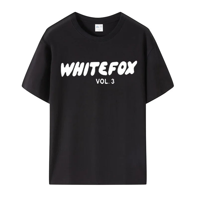 White Fox Fashion Print Women T-shirt Brand Short Sleeve Tshirt Clothing Designer Tee Men Cotton T Shirt Y2k Streetwear Top