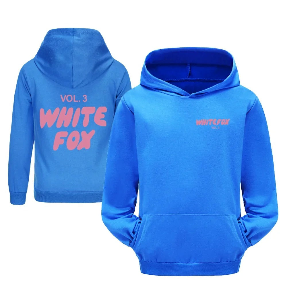 White Fox Kids Spring Autumn Cosplay Hoodies Cartoon Printing vol.3 T-shirt Baby Girls Clothes Boys Casual cotton Tops Sweatshirts 2-15Y