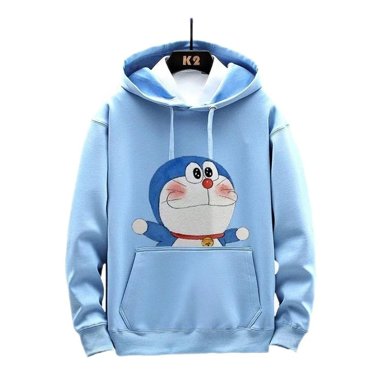 Doraemon Anime Hoodie Luxury Brand Cartoon Trendy Brand Autumn/Winter Printed Sports Shirt Men's and Women's Casual Top