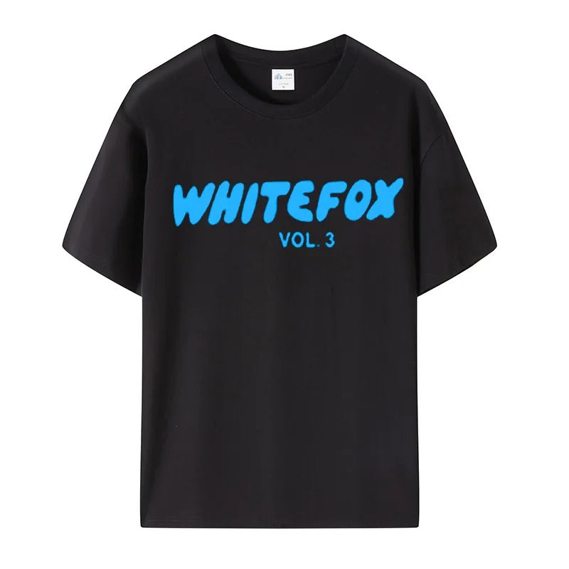 White Fox Fashion Print Women T-shirt Brand Short Sleeve Tshirt Clothing Designer Tee Men Cotton T Shirt Y2k Streetwear Top