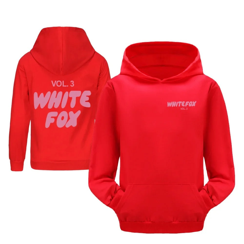 White Fox Kids Spring Autumn Cosplay Hoodies Cartoon Printing vol.3 T-shirt Baby Girls Clothes Boys Casual cotton Tops Sweatshirts 2-15Y