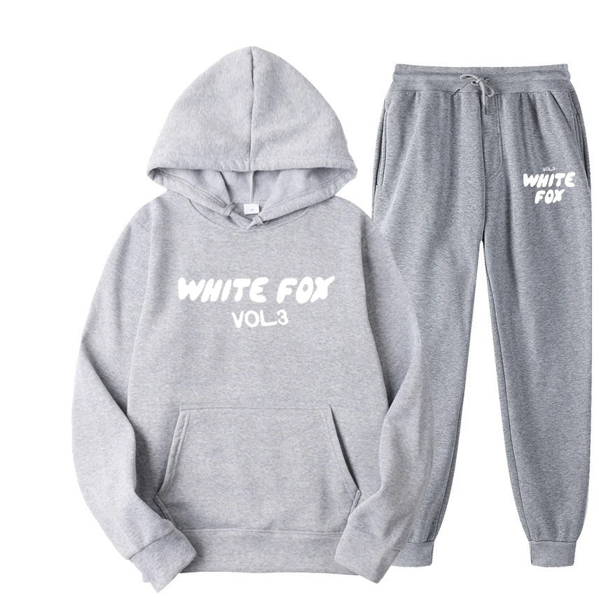 White Fox Womens High Quality Set Tracksuit Hoodies Sweatshirts and Sweatpants Two Piece Sets Fashion