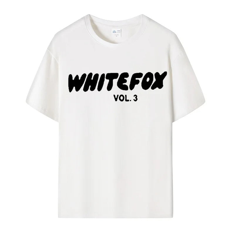 White Fox Fashion Print Women T-shirt Brand Short Sleeve Tshirt Clothing Designer Tee Men Cotton T Shirt Y2k Streetwear Top