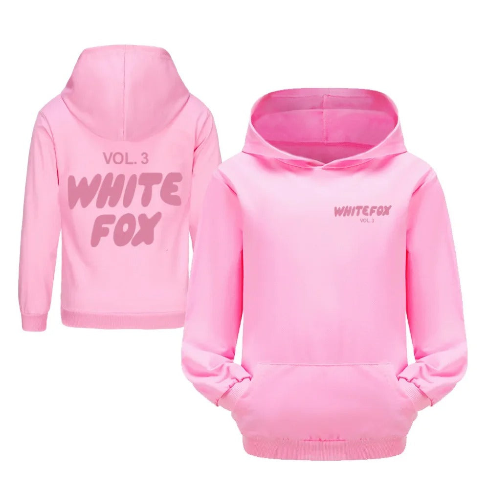 White Fox Kids Spring Autumn Cosplay Hoodies Cartoon Printing vol.3 T-shirt Baby Girls Clothes Boys Casual cotton Tops Sweatshirts 2-15Y