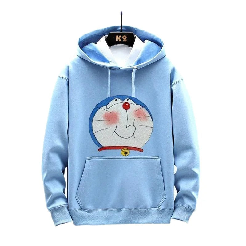 Doraemon Anime Hoodie Luxury Brand Cartoon Trendy Brand Autumn/Winter Printed Sports Shirt Men's and Women's Casual Top