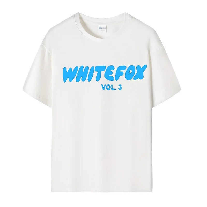 White Fox Fashion Print Women T-shirt Brand Short Sleeve Tshirt Clothing Designer Tee Men Cotton T Shirt Y2k Streetwear Top