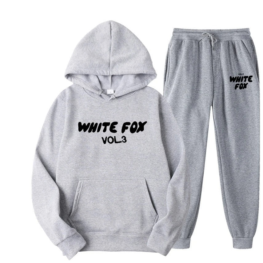 White Fox Womens High Quality Set Tracksuit Hoodies Sweatshirts and Sweatpants Two Piece Sets Fashion