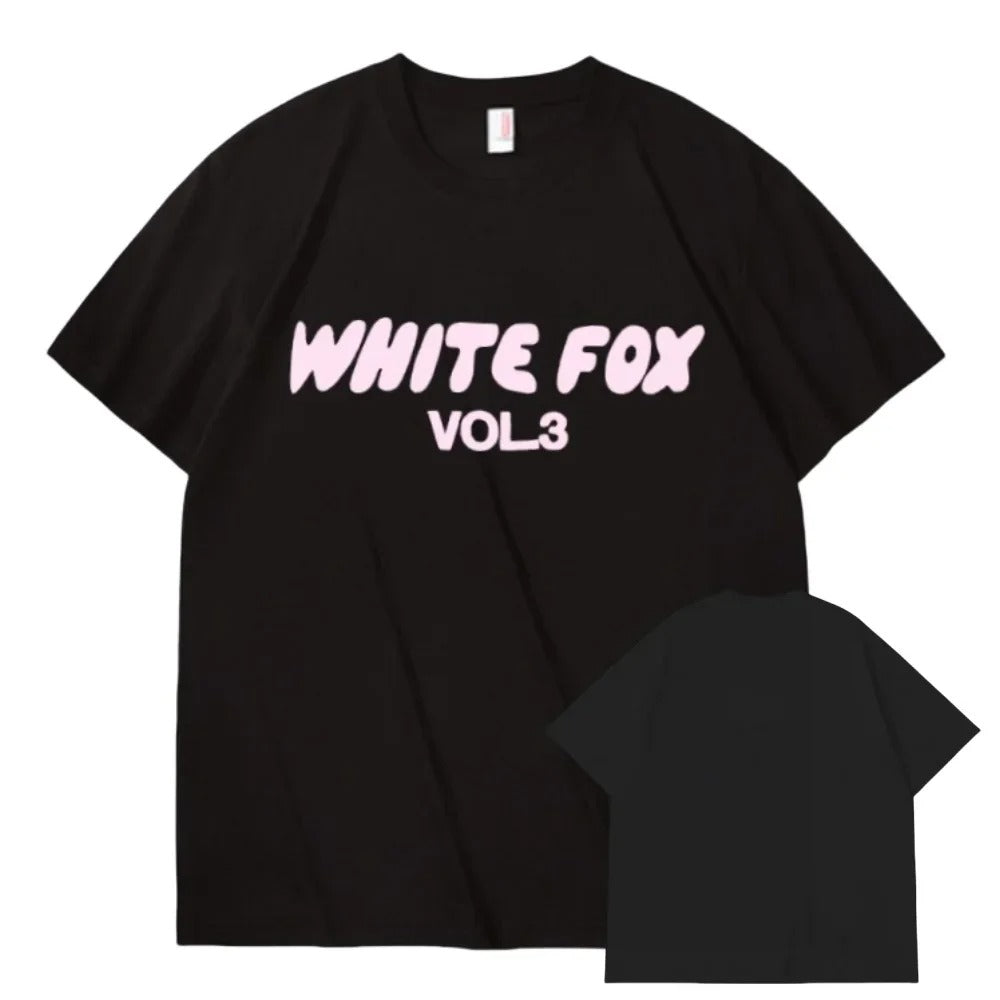 White Fox T Shirt Women Adult Short-sleeved Letter Printing High Quality Cotton T-shirt Women's Fashion Oversized Top T-shirts