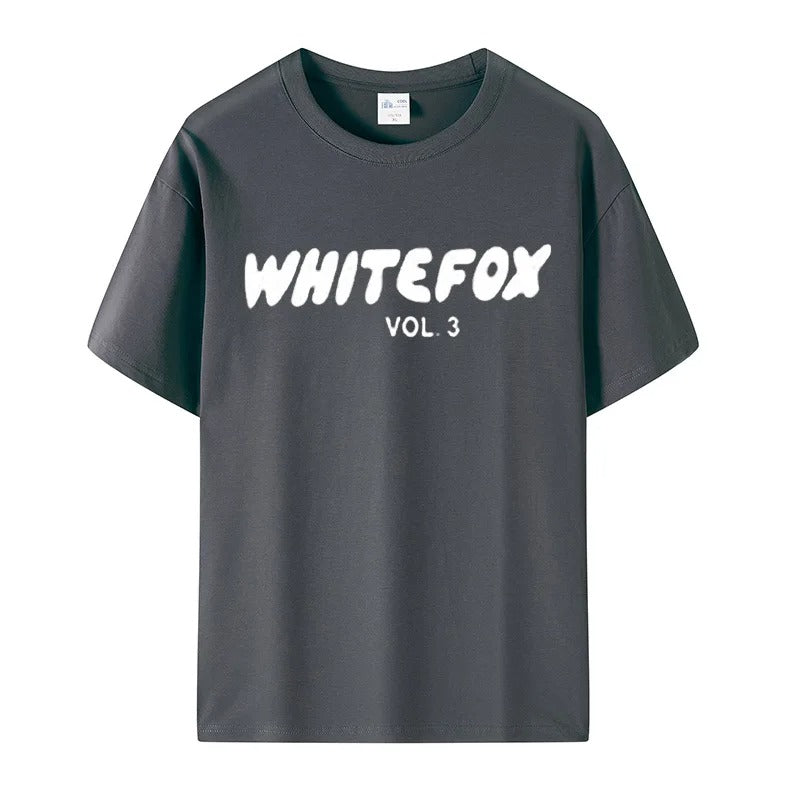 White Fox Fashion Print Women T-shirt Brand Short Sleeve Tshirt Clothing Designer Tee Men Cotton T Shirt Y2k Streetwear Top