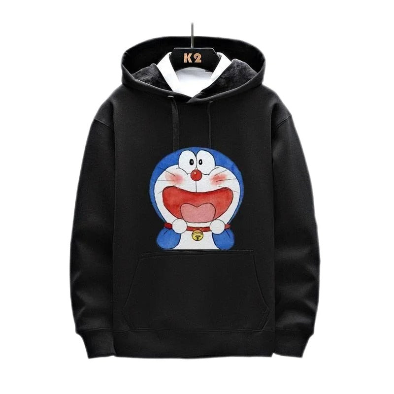 Doraemon Anime Hoodie Luxury Brand Cartoon Trendy Brand Autumn/Winter Printed Sports Shirt Men's and Women's Casual Top