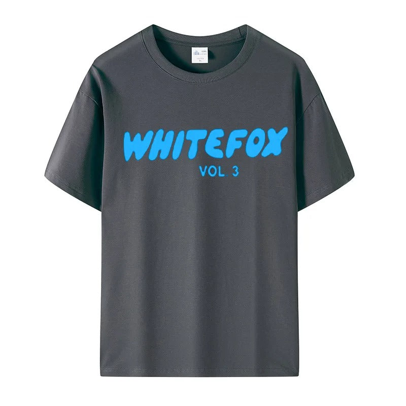 White Fox Fashion Print Women T-shirt Brand Short Sleeve Tshirt Clothing Designer Tee Men Cotton T Shirt Y2k Streetwear Top