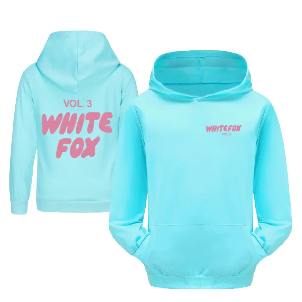 White Fox Kids Spring Autumn Cosplay Hoodies Cartoon Printing vol.3 T-shirt Baby Girls Clothes Boys Casual cotton Tops Sweatshirts 2-15Y