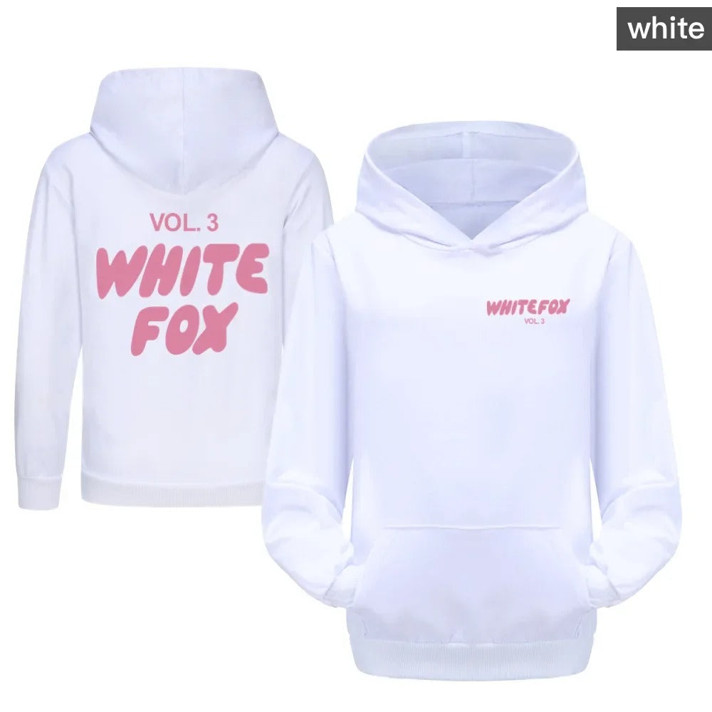 White Fox Kids Spring Autumn Cosplay Hoodies Cartoon Printing vol.3 T-shirt Baby Girls Clothes Boys Casual cotton Tops Sweatshirts 2-15Y