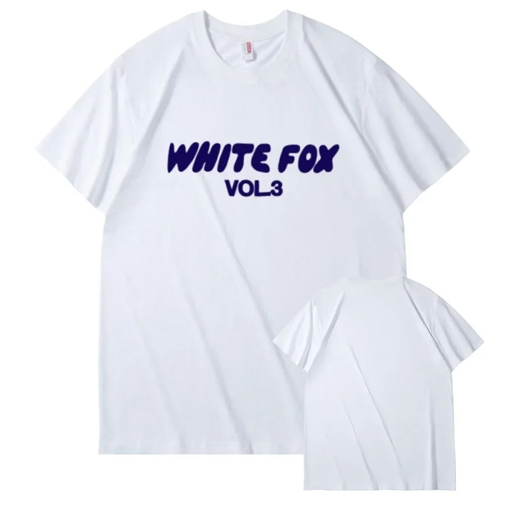 White Fox T Shirt Women Adult Short-sleeved Letter Printing High Quality Cotton T-shirt Women's Fashion Oversized Top T-shirts