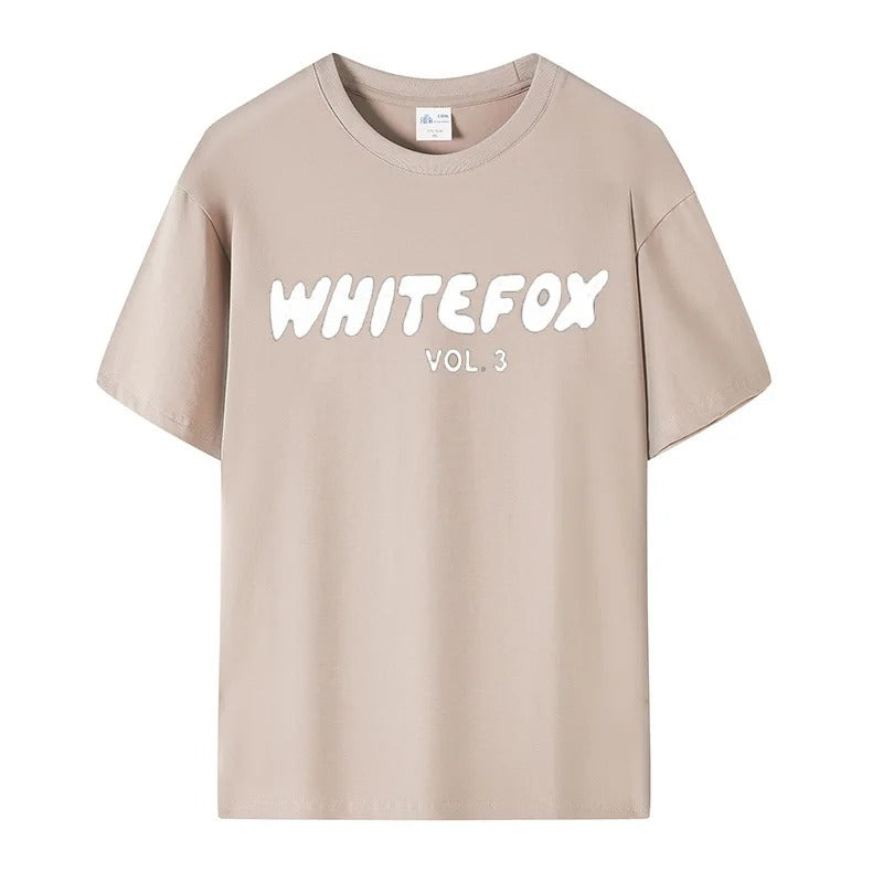 White Fox Fashion Print Women T-shirt Brand Short Sleeve Tshirt Clothing Designer Tee Men Cotton T Shirt Y2k Streetwear Top