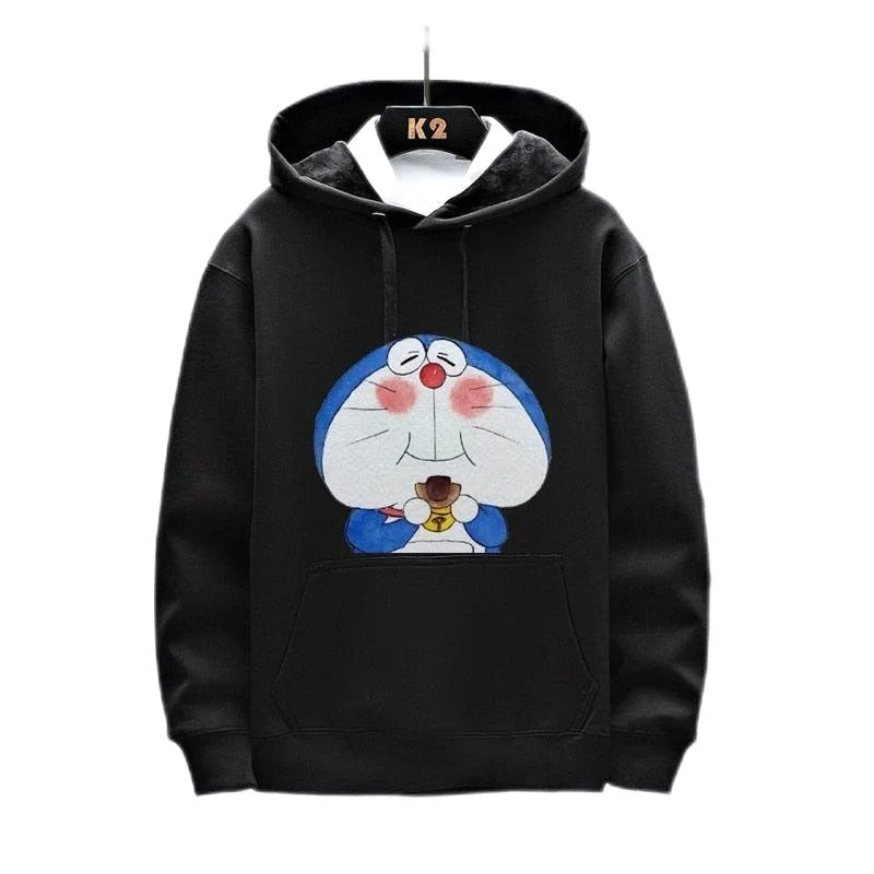 Doraemon Anime Hoodie Luxury Brand Cartoon Trendy Brand Autumn/Winter Printed Sports Shirt Men's and Women's Casual Top