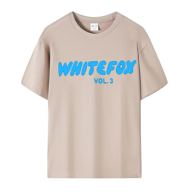 White Fox Fashion Print Women T-shirt Brand Short Sleeve Tshirt Clothing Designer Tee Men Cotton T Shirt Y2k Streetwear Top