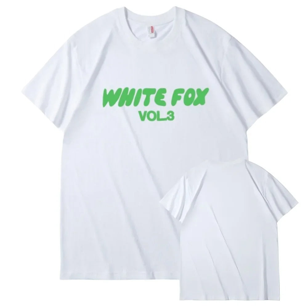 White Fox T Shirt Women Adult Short-sleeved Letter Printing High Quality Cotton T-shirt Women's Fashion Oversized Top T-shirts